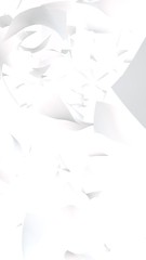 Flying sheets of paper isolated on white background. Abstract money is flying in the air. Vertical orientation. 3D illustration