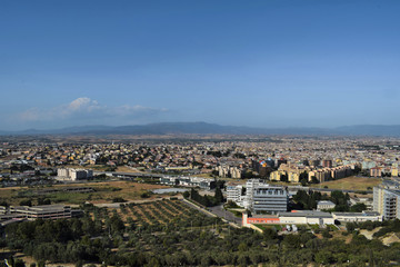 Fototapeta na wymiar Cagliari view from colle San Michele