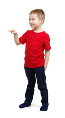 boy pointing with his finger
