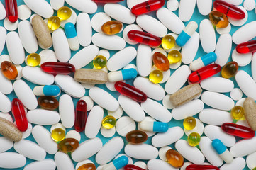 colorful medication and pills