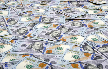 Money background of dollar banknotes