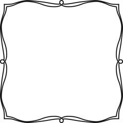Classic square frame with bends and curves.
