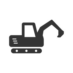 Fototapeta premium Excavator vehicle icon