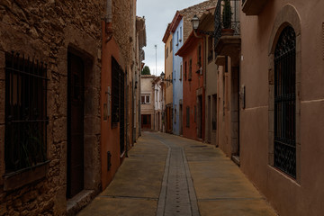 Fototapeta premium ancient town in the coast of catalonia