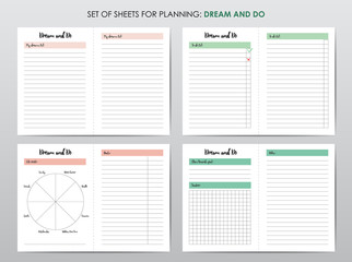 Vector templates for personal life planning agenda - 347792433