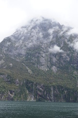 Mountains and sea in the fjord