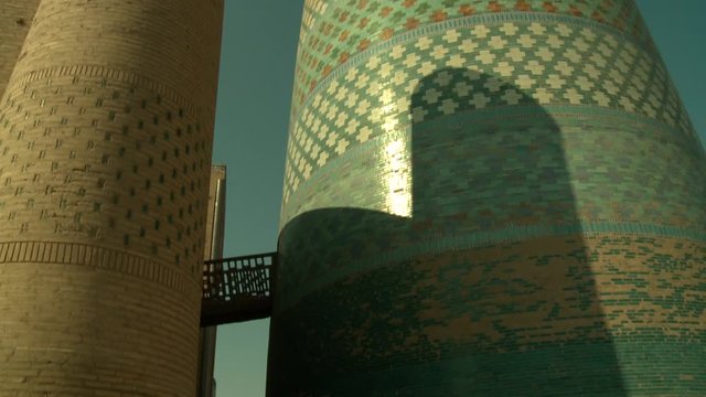 Beautiful oriental architecture of Uzbekistan. Khiva, ancient city on Silk road.