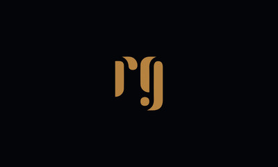 RG Letter Minimal Logo Design Template Vector illustration 