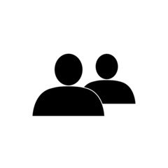 People icon. Simple representation of group of people. Vector Illustration