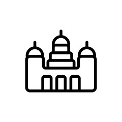 monastery appearance icon vector. monastery appearance sign. isolated contour symbol illustration