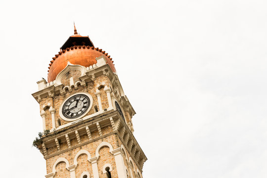 Clock tower of Bangunan Sultan Abdul Samad Building.