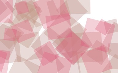 Multicolored translucent squares on white background. 3D illustration