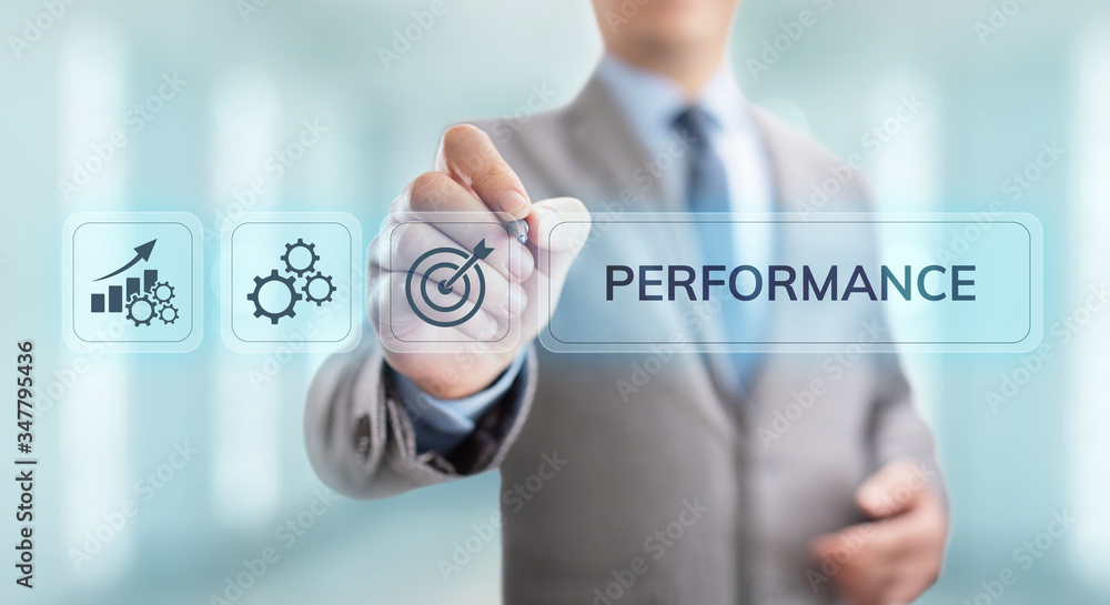 Poster kpi key performance indicator increase optimisation business and industrial process.