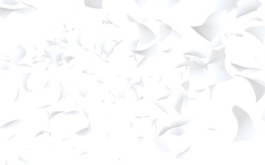 Flying sheets of paper isolated on white background. Abstract money is flying in the air. 3D illustration