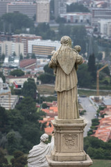 Bom jesus do monte on cloudy day sanctuary outside braga