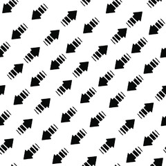 Seamless pattern background arrow pointer black white