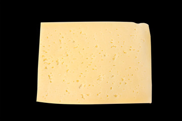 slice of cheese for toast, concept of healthy eating, dieting, snacking at work, at school, student fast food, isolated