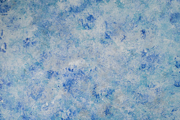 blue and white background painting