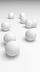 White abstract background. Lowpoly backdrop. Crumpled paper. 3D illustration
