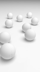 White abstract background. Lowpoly backdrop. Crumpled paper. 3D illustration