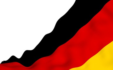 Naklejka premium Flag of Germany. Wide format 3D illustration. State symbol of the Federal Republic of Germany. 3D rendering
