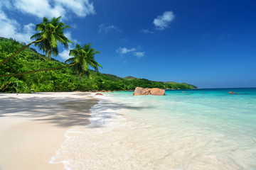 Anse Lazio beach at Praslin island, Seychelles