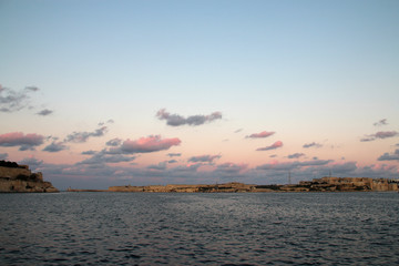 mediterranean coast in valletta in malta