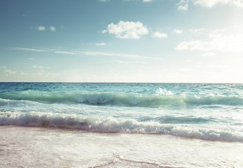 sunset on Seychelles beach, Mahe island