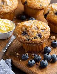 Blueberry Muffin and Fresh Berries
