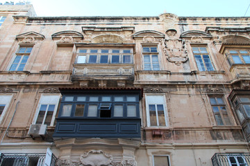 palace or flats building in valletta in malta