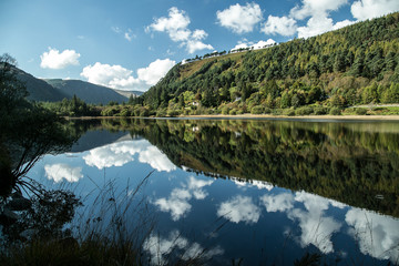  ireland glendaloh lake in the mountains