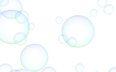 Light blue colored background with purple bubbles. Wallpaper, texture purple balloons. 3D illustration
