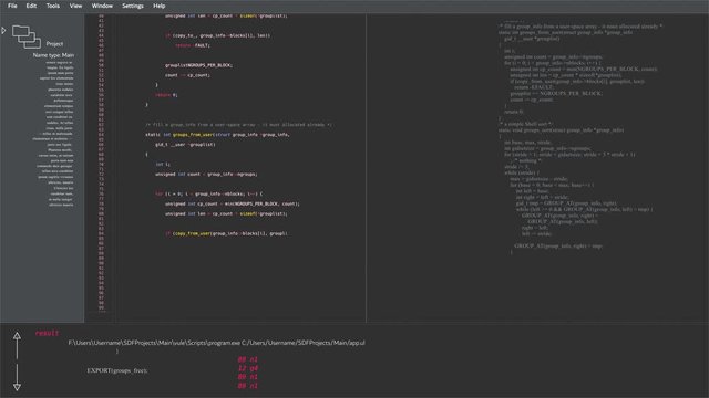 HUD User Interface for text code editor.Application Programming Interface API.Abstract animated text code.Technological futuristic template.Green.