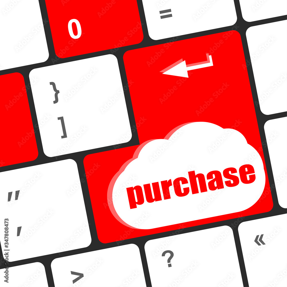 Aufkleber purchase key in place of enter keyboard button