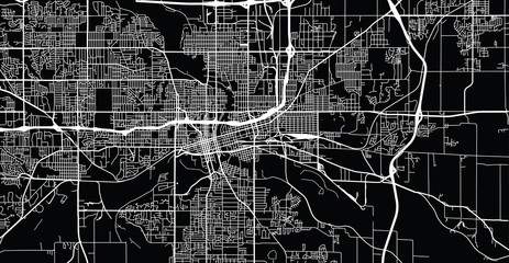 Urban vector city map of Des Moines, USA. Iowa state capital