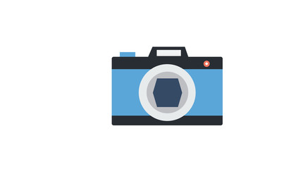 Camera Icon in trendy flat style isolated on grey background
