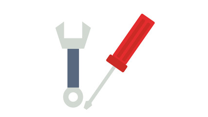screwdriver icon illustraion on white background 