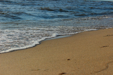 
a sea wave came ashore