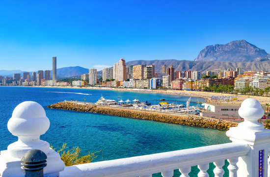 Benidorm Playa , Costa Blanca, Spanien