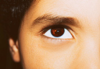 Fototapeta premium Image of child eye close up.