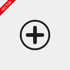 Obraz premium Plus vector icon , lorem ipsum Flat design