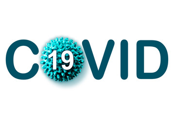 COVID-19 - inscription on white background. World Health Organization WHO introduced new official name for Coronavirus