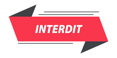 Fototapeta premium interdit bannière