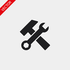 Tool vector icon , lorem ipsum Flat design