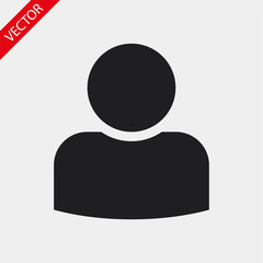 Human vector icon , lorem ipsum Flat design