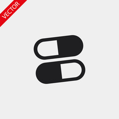 Pills vector icon , lorem ipsum Flat design