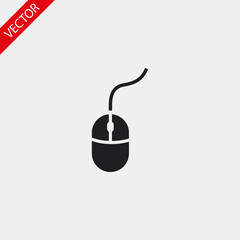 Mouse vector icon , lorem ipsum Flat design