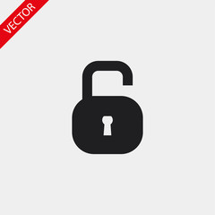 Lock vector icon , lorem ipsum Flat design