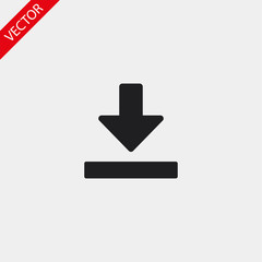 Downloading vector icon , lorem ipsum Flat design
