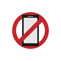  illustration of a banner or sticker without a mobile phone. The concept of digital detoxification.